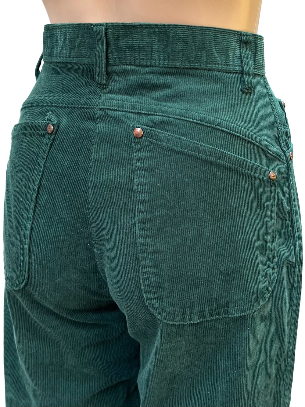 Vintage 80s Changing Scene Green Corduroy Pants 7/8